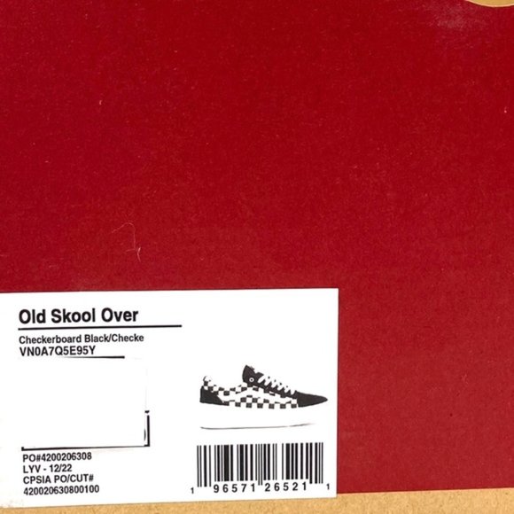 VANS Old Skool Overt CC Shoe Platform Check Black Canvas Suede Men's VN0A7Q5E95Y - Picture 10 of 10